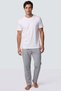 Men's Cotton Pajama Set White / Gray Melange
