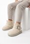 Girl's Short Boots with Fur Inside, Suede Look, Belt Buckle, and Short Heel - 7