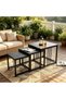 3-Piece Nesting Coffee Table, Modern Luxury Living Room side table Set - 3