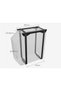 Under-Desk and Wall Mount PC Holder, Adjustable Computer Case Bracket, Black Steel Frame - 7