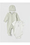 Green Patterned Baby Boy 3-Piece Set
