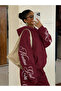 Unisex Women's Men's Martini Girl Printed Oversize 3 Thread Hooded Sweatshirt and Baggy Sweatpants - 4