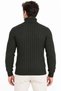 Men's Turtleneck Full-Throated Thick Ribbed Regular Fit Knitwear Sweater - Smoked - 3