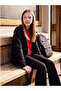Black Hooded Girl's Zippered Sweatshirt - 6