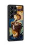 Samsung Galaxy S25 Ultra Compatible Coffee Patterned Shockproof Case with Camera Protection - 2