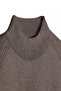 Men's Half Fisherman Shoulder Stripe Detailed Cotton Brown Sweater Steel Knit Classic Pattern - 5401B - 4