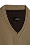 Men's V-Neck Wheat Sweater Thessaloniki Knit Solid Color Classic Fit - 5550D - 4