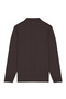 Men's Polo Collar Brown Sweater Vertical Striped Knitwear Classic Pattern - 5409A - 6