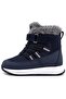 Velcro-Fastened Navy Blue Baby Boots - 4