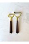 Noma 2Li Acacia Handle Steel Gold Peeler and Opener Set - 2