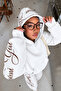 Unisex Women's Men's Martini Girl Printed Oversize 3 Thread Hooded Sweatshirt and Jogger Sweatpants