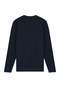 Men's Crew Neck Navy Blue Sweater Thessaloniki Knit Solid Color Classic Fit - 5550C - 6