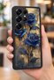 Samsung Galaxy S25 Ultra Compatible Blue Rose Patterned Camera Protected Shockproof Case - 6