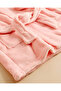 Pink Textured Blanket And Bathrobe 2 Piece Set - 4
