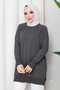 Women's Side Zipper Rayon Mercerized Knitwear Tunic