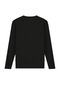 Men's Crew Neck Black Sweater Thessaloniki Knit Solid Color Classic Fit - 5550C - 6