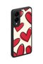 Samsung Galaxy S25 Edge Compatible Red Heart Patterned Shockproof Case with Camera Protection - 4