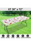Waterproof Elastic Fitted Tablecloth, Floral Pattern,Waterproof Elastic Fitted Table Covers for 6 Fo - 3