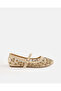 Women Beige Embroidered Ballerinas