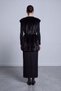 Pocket Detailed Belted Plush Vest Black - 3