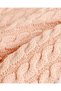 Pink Textured Knit Blanket With Sherpa Border - 5
