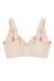 Seamless Gathering Non-Marking Front Clasp Plus Size Ribbed Padded Bra - 3