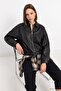 Oversize Deri Ceket 3137 Siyah - 5