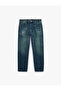 Cotton Pocketed Regular Waist Vintage Straight Fit Jean Trousers