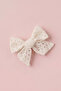 White Patterned Scallop Buckle for Girls - 2