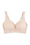 Seamless Gathering Non-Marking Front Clasp Plus Size Ribbed Padded Bra