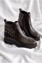 Side Capsule Detailed Zippered Wrinkled Patent Leather Seasonal Classic Women's Short Boots Bootie