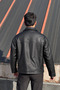 Men'S, Buttoned, Shirt Collar, Seasonal, Faux Leather Jacket 712 - 5