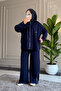 5343 - Stylish, Comfortable, Loose-Fitting Viscose Soft Modal Fabric Hooded Women's Set with Pocket Detail - 2