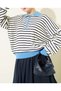 Zipper Collar Striped Knitwear Tunic Sweater - 5