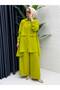 Women's Quality Stylish Crepe Fabric Hijab Oil Green Set