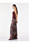 Pleated Viscose Wide Leg Floral Palazzo Trousers with Pockets - 2