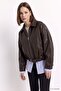 Oversize Deri Ceket 3137 Kahve - 3