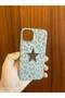 iPhone 13/14 Star Leopard Printed Velvet Inside Launch Silicone Phone Case (Blue Color) - 5