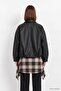 Oversize Deri Ceket 3137 Siyah - 8