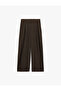 Pleated Wide-Leg Striped Trousers with Pockets - 4