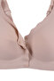 Seamless Gathering Non-Marking Front Clasp Plus Size Ribbed Padded Bra - 2