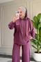 5343 - Stylish, Comfortable, Loose-Fitting Viscose Soft Modal Fabric Hooded Women's Set with Pocket Detail - 4
