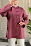 6681 - Comfortable, Loose-Fitting 2-Thread Buttoned Women's Shirt - 5