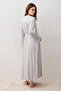 Long Sleeve Lycra Viscose Maternity Dressing Gown Nightgown Set - 7