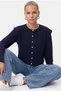 Women's New Dianna Navy Blue Shoulder Detailed Knitwear Cardigan - 3