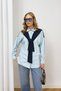 Striped Garnished Shirt 79-7004 - 3