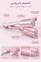 Pink Double Barrel Hair Waver, Adjustable Multi Temp Ceramic Hair Curler, Wavy Volumizing Styling Iron, Home Hair Styling Tool - 2