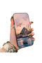 Vivo Y36 Compatible Silicone Edge Hard Back Case Istanbul Patterned Couple Phone Case