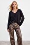 V neck oversize basic blouse