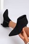 Denis Women's Suede Black Pointed Toe Low Goblet Heel Side Zipper Stylish Boots 3.5 cm Heel (Narrow Fit) - 4